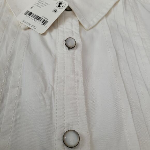 NWT We The Free Beaded Long Sleeve Button Shirt Small Country Glam Western Rodeo - Picture 8 of 13